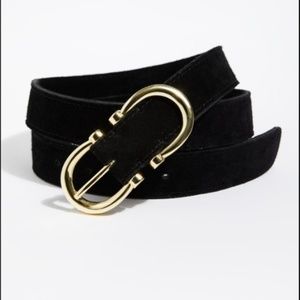 Free People Black Suede Infinity Belt